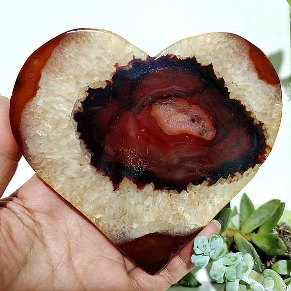 Red Agate Geode Hearts-ToShay.org