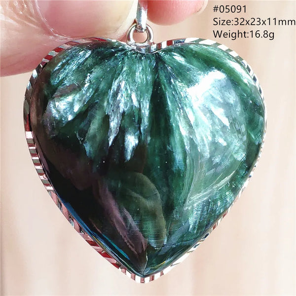 Green Seraphinite Pendant-ToShay.org