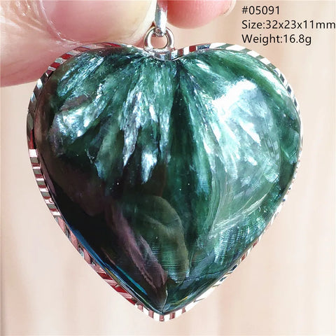 Green Seraphinite Pendant-ToShay.org