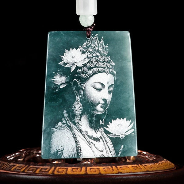 Blue Jadeite Pendant-ToShay.org