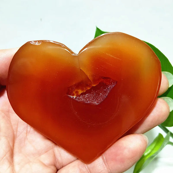 Red Agate Geode Heart-ToShay.org