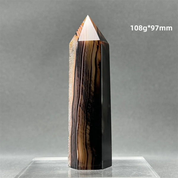Black Red Striped Agate Wand-ToShay.org