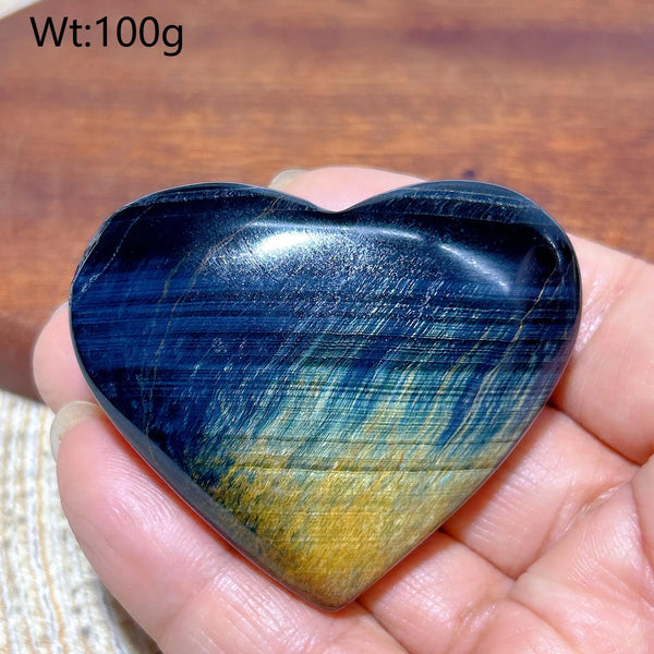 Blue Flash Tiger Eye Heart-ToShay.org