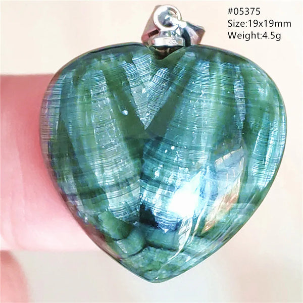 Green Seraphinite Heart Pendant-ToShay.org