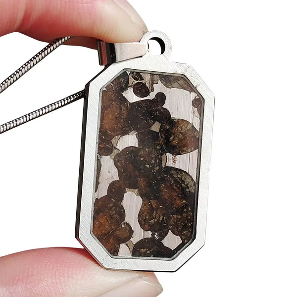 Olive Meteorite Pendant-ToShay.org