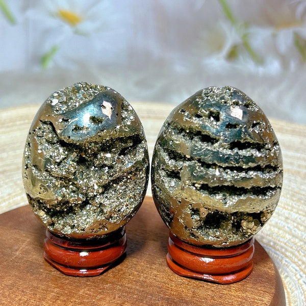 Silver Pyrite Geode Eggs-ToShay.org