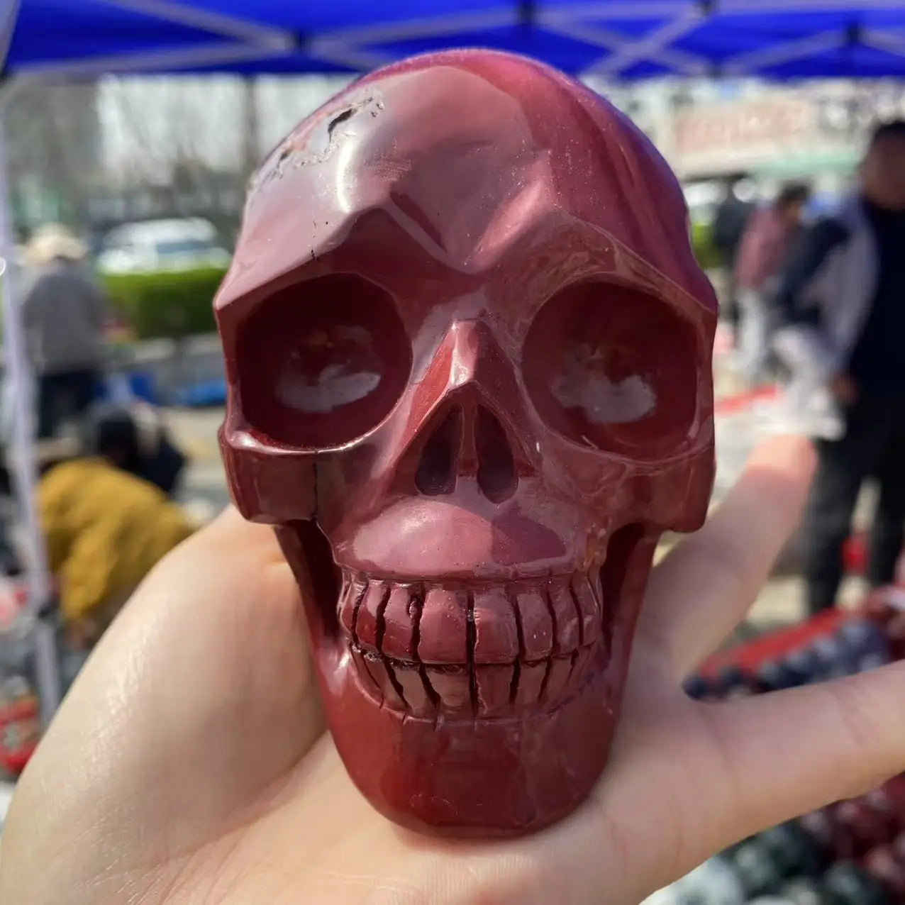 Red Mookaite Skull-ToShay.org