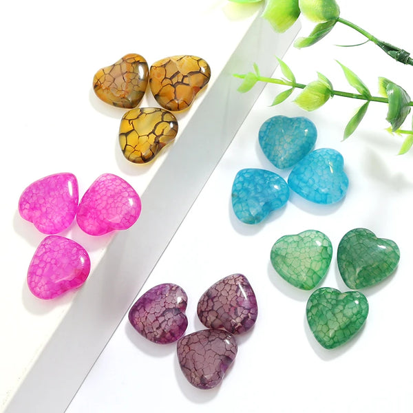 Mixed Dragon Vein Agate Hearts-ToShay.org