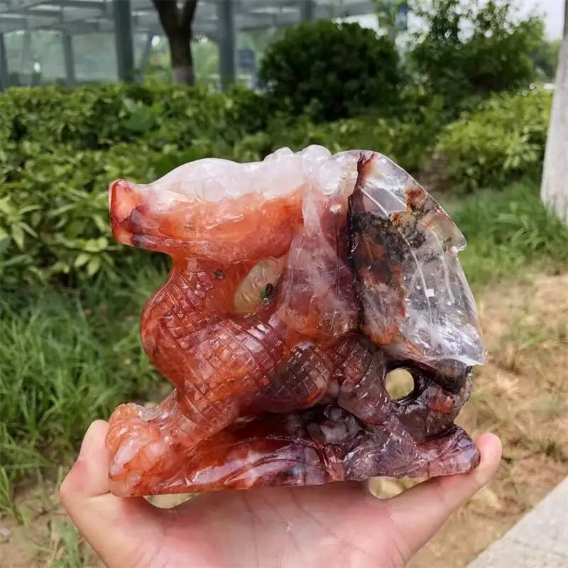 Red Fire Quartz Dragon-ToShay.org