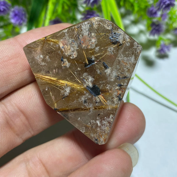 Gold Rutilated Quartz Crystal-ToShay.org
