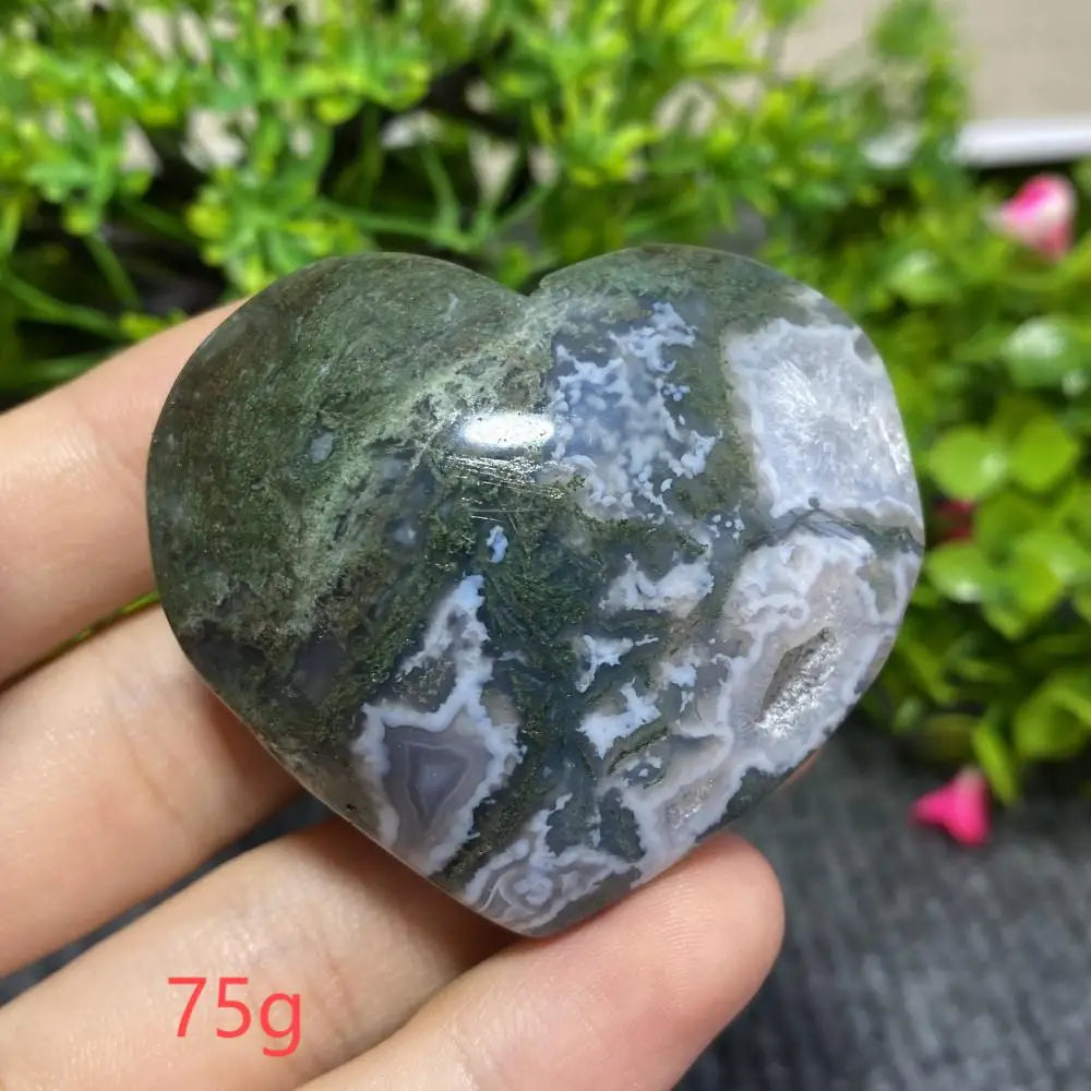 Green Moss Agate Heart-ToShay.org