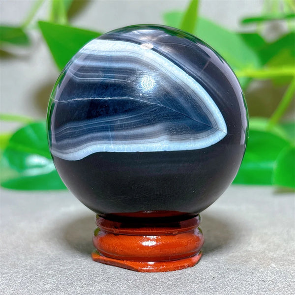 Black Silk Agate Ball-ToShay.org