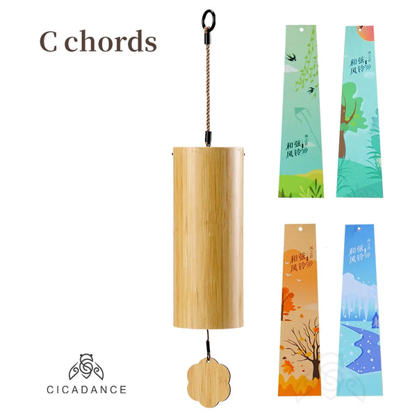 Bamboo Chord Wind Chimes-ToShay.org