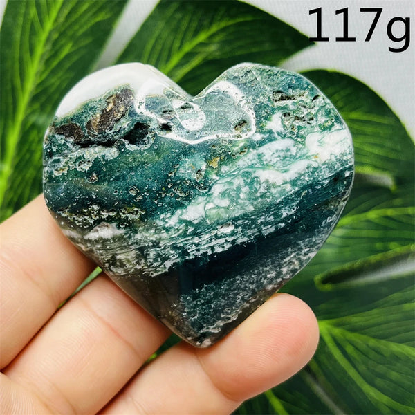Green Moss Agate Hearts-ToShay.org