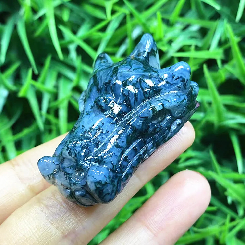 Blue Agate Hippopotamus Head-ToShay.org