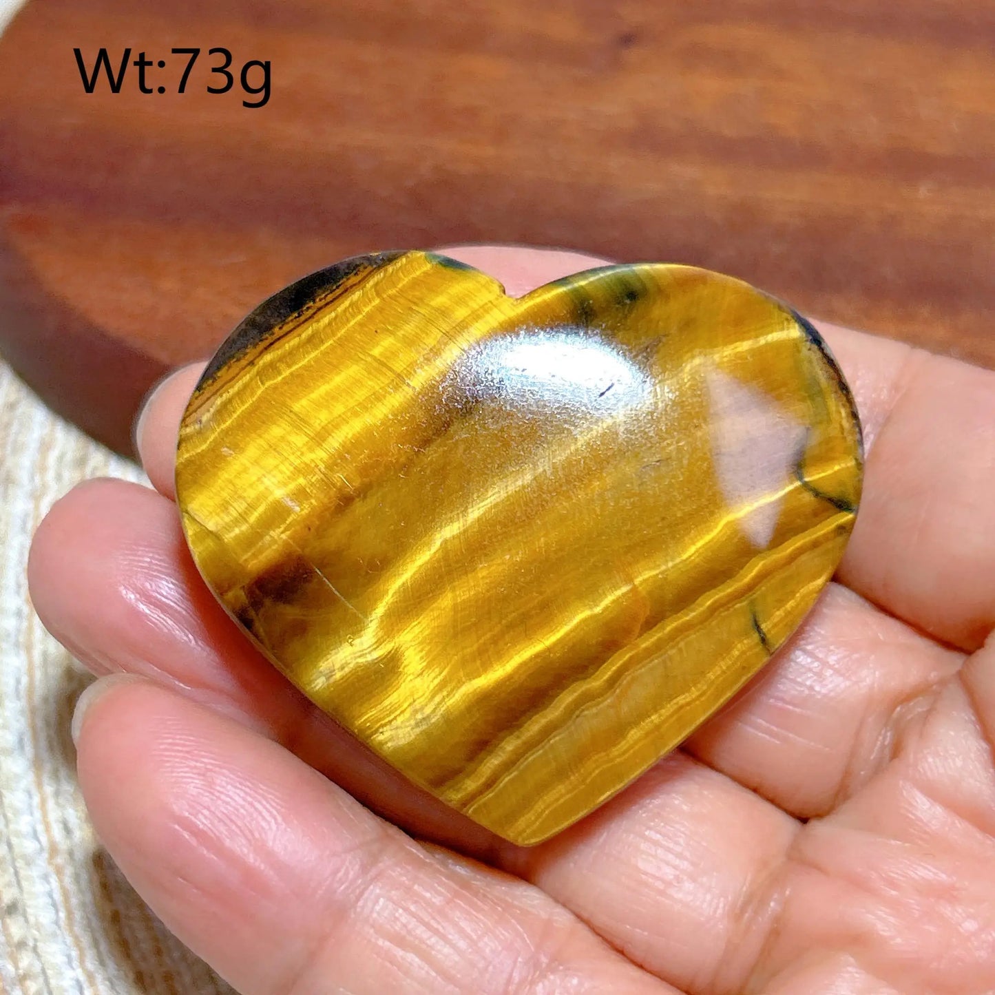 Yellow Blue Tiger Eye Heart-ToShay.org