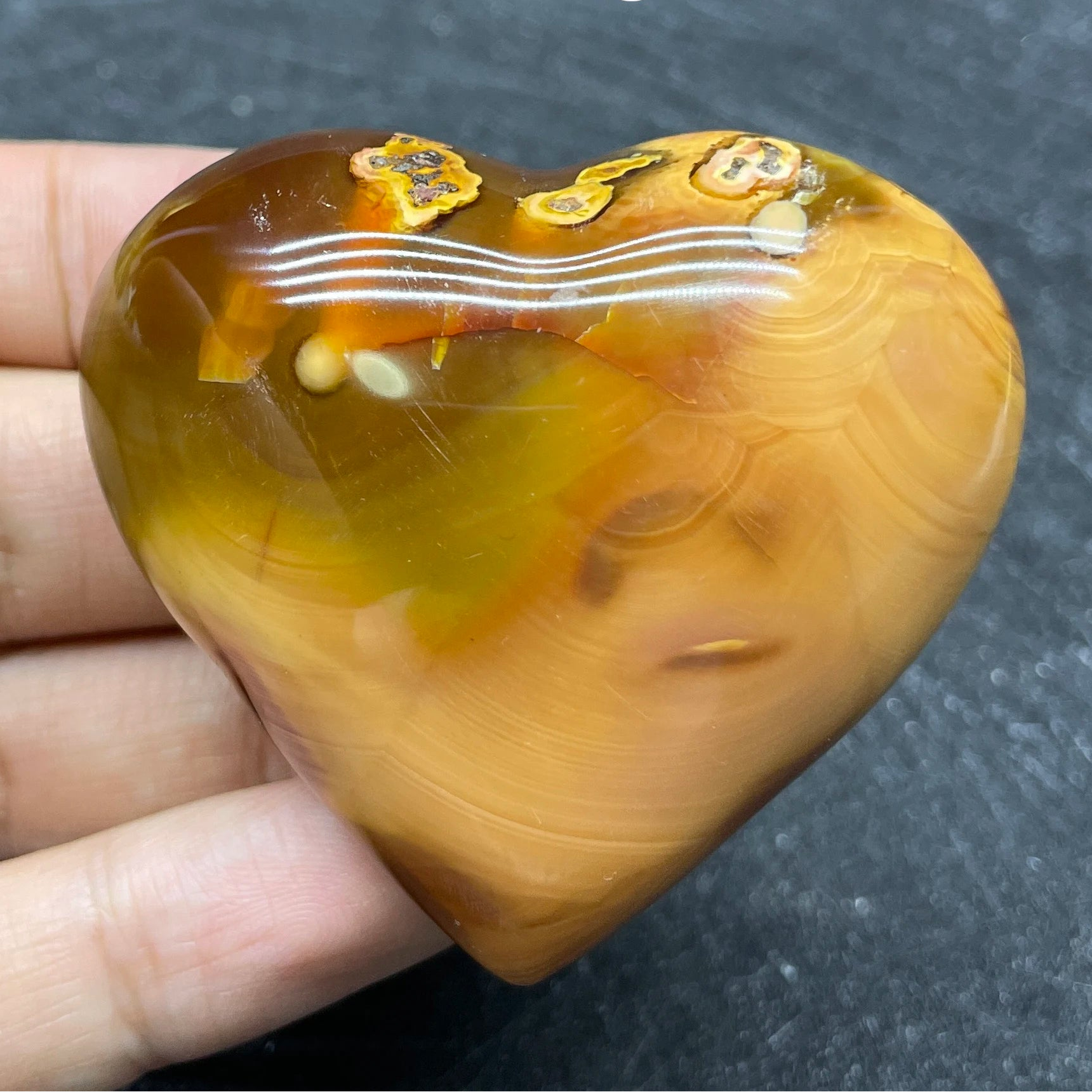 Orange Carnelian Hearts-ToShay.org