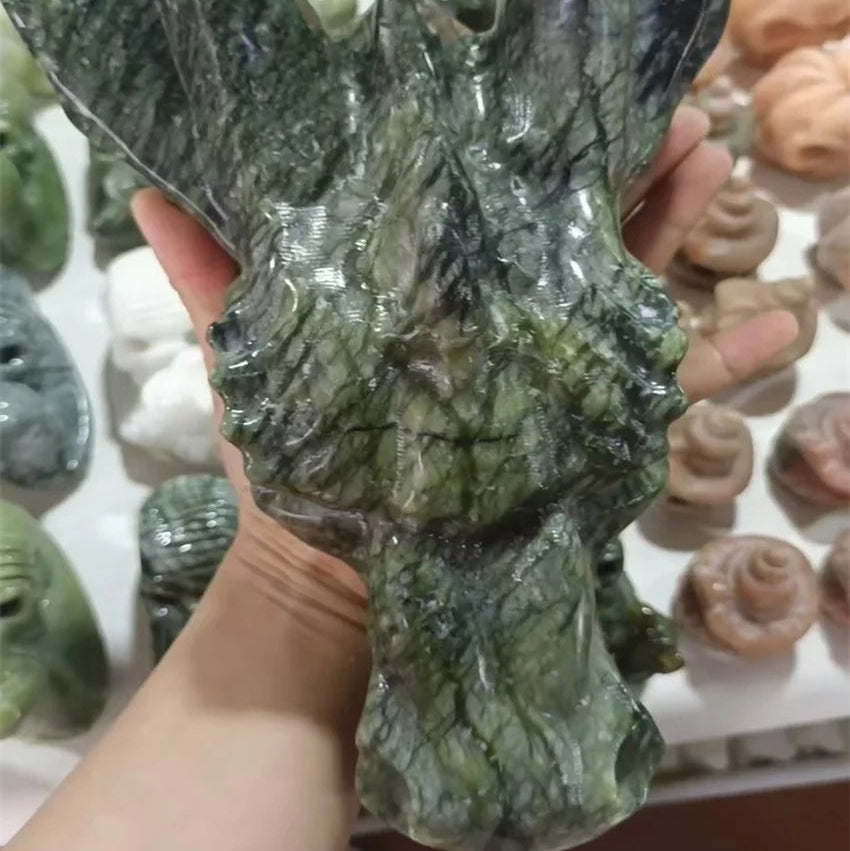 Green Tree Jade Dragon Head-ToShay.org