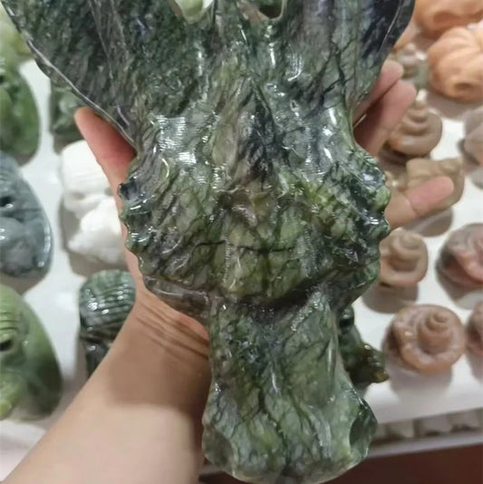 Green Tree Jade Dragon Head-ToShay.org