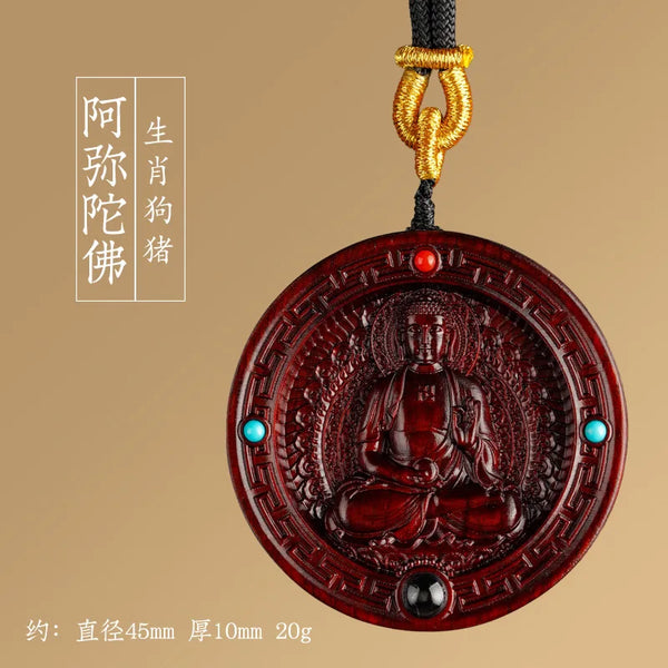 Purple Sandalwood Buddha Pendant-ToShay.org