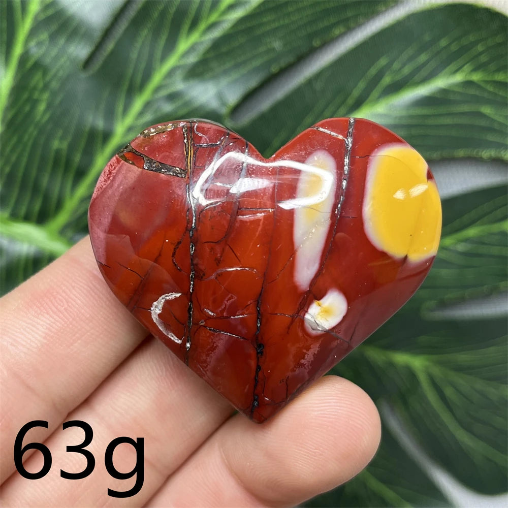 Yellow Mookaite Hearts-ToShay.org