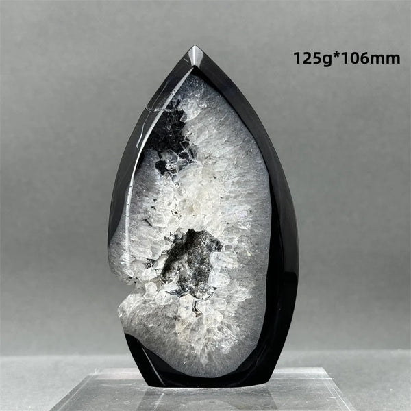 Black Agate Geode Torch-ToShay.org