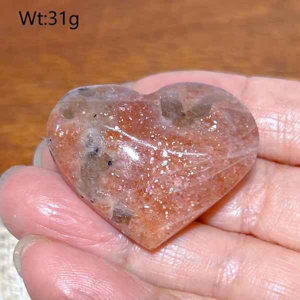 Orange Sunstone Heart-ToShay.org
