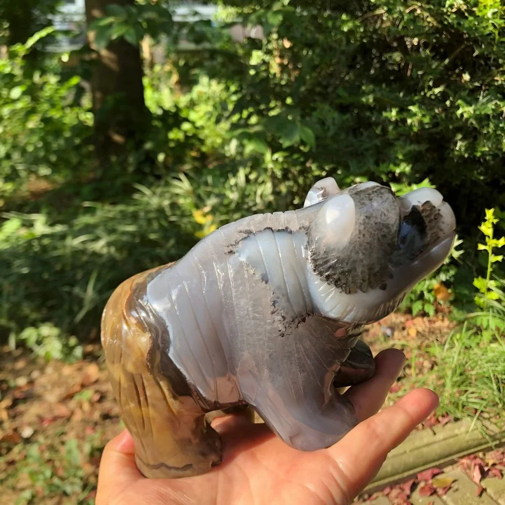 Grey Volcanic Agate Bear-ToShay.org