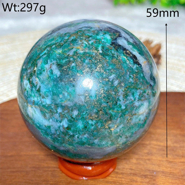 Green Jasper Pyrite Ball-ToShay.org