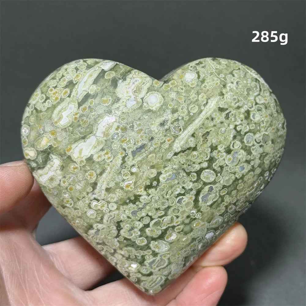 Green Rainforest Jasper Heart-ToShay.org