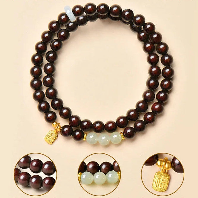 Red Sandalwood Jade Bracelet-ToShay.org