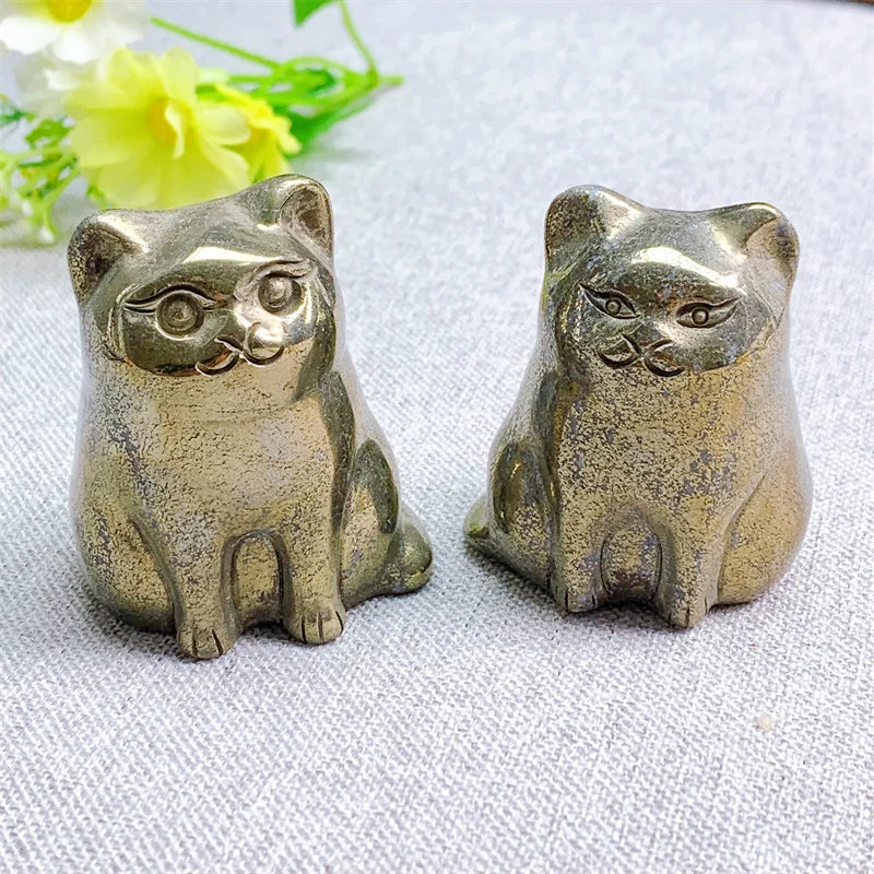 Gold Pyrite Howlite Cat-ToShay.org