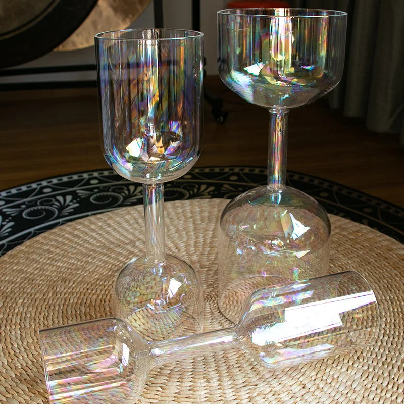 Clear Crystal Double Singing Bowl-ToShay.org