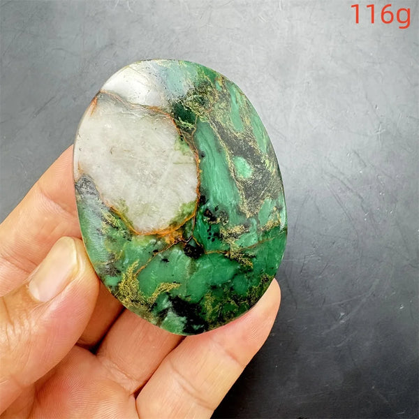 Green Verdite Palm Stone-ToShay.org