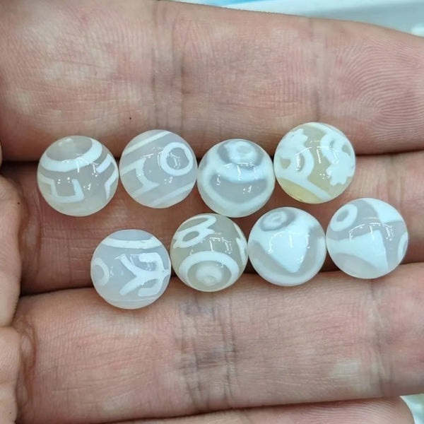 White Jade Agate Beads-ToShay.org