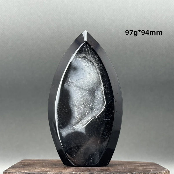 Black Agate Geode Torch-ToShay.org
