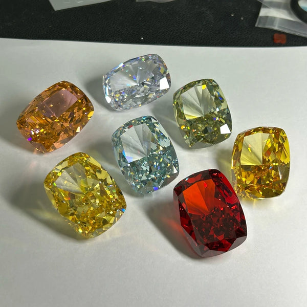 Yellow Crushed Ice Cubic Zirconia-ToShay.org
