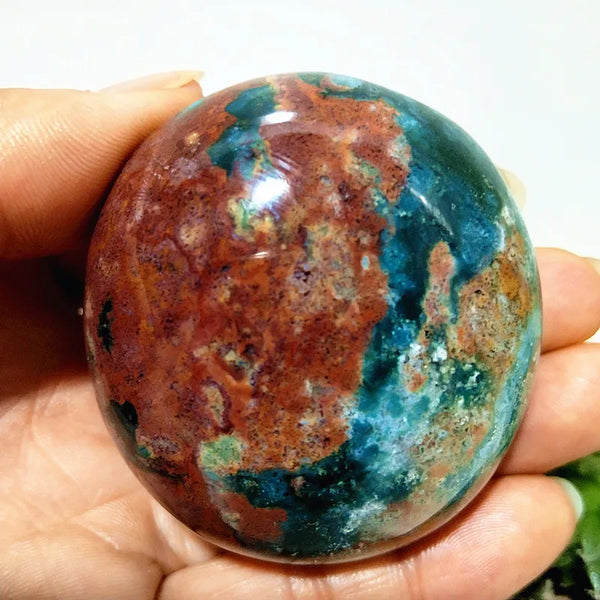 Mixed Ocean Jasper Palm Stones-ToShay.org