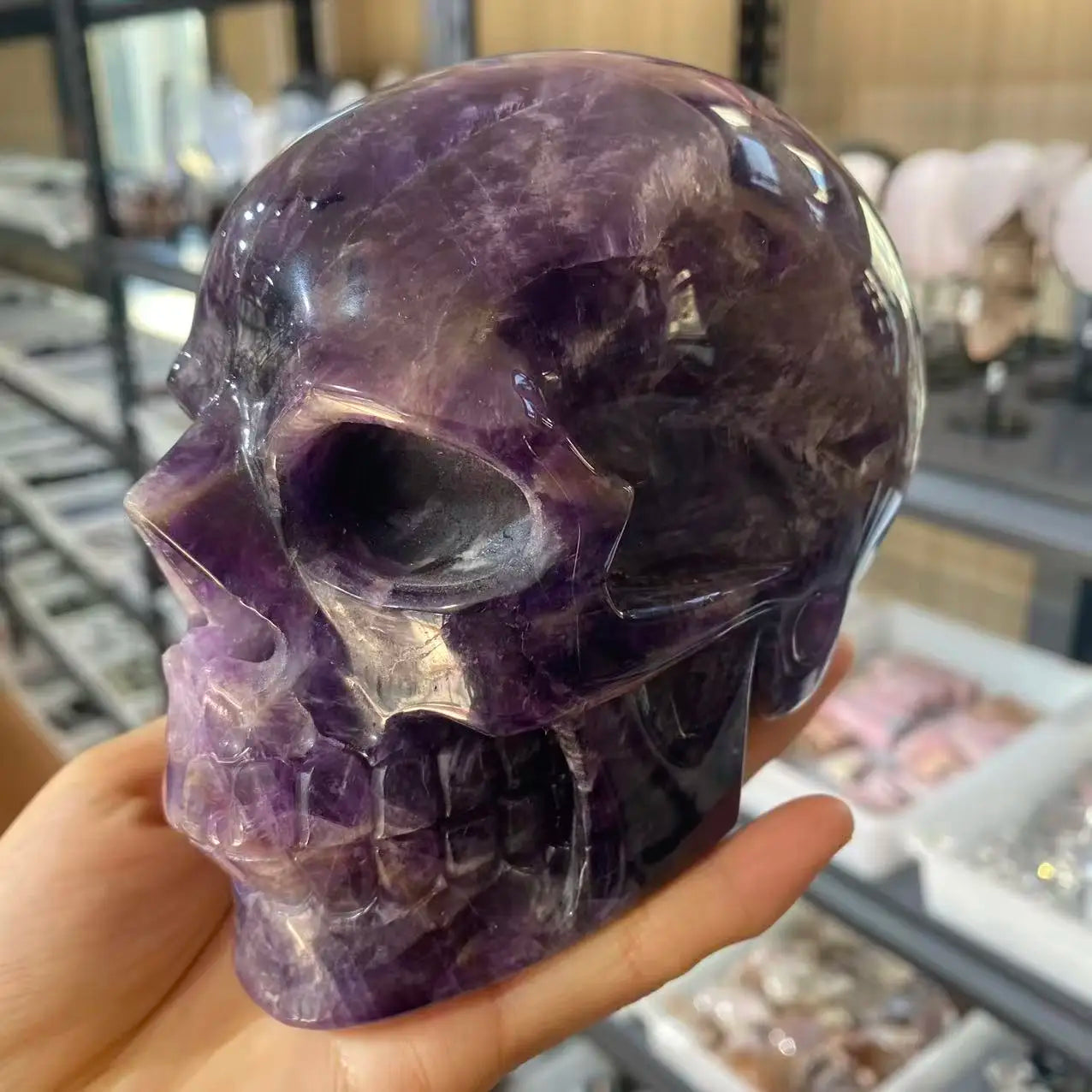 Purple Amethyst Skull-ToShay.org