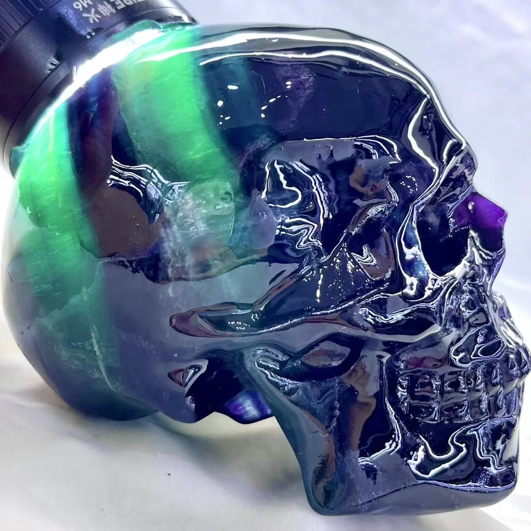 Rainbow Fluorite Skull-ToShay.org