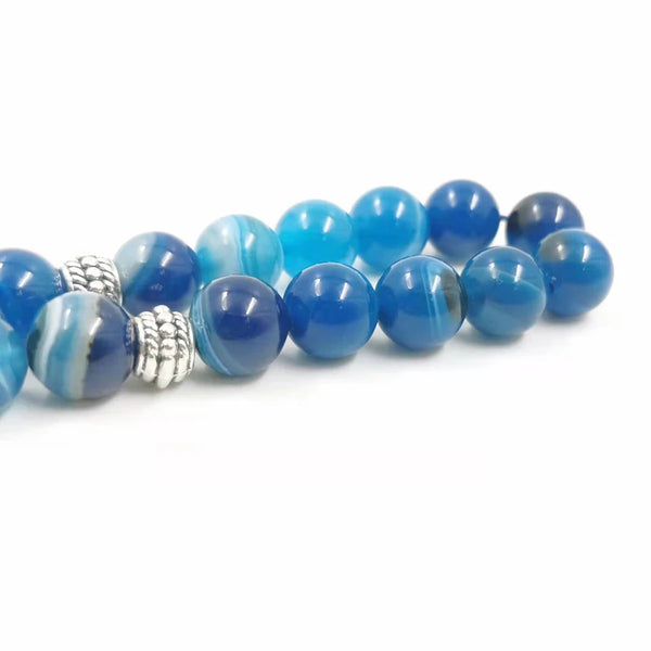 Blue Agate Prayer Beads-ToShay.org