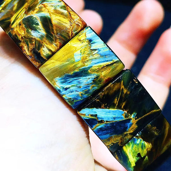 Blue Pietersite Chatoyant Bangle-ToShay.org