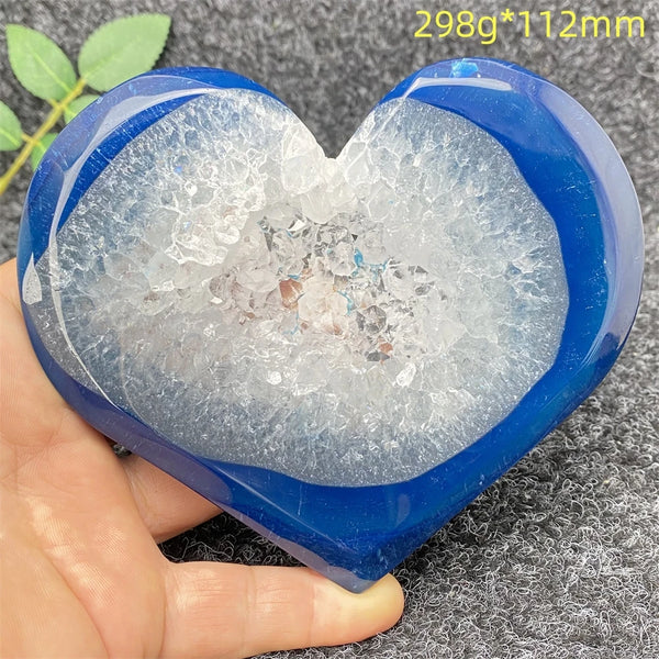 Blue Agate Geode Heart-ToShay.org