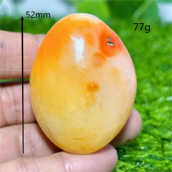 Orange Carnelian Palm Stone-ToShay.org