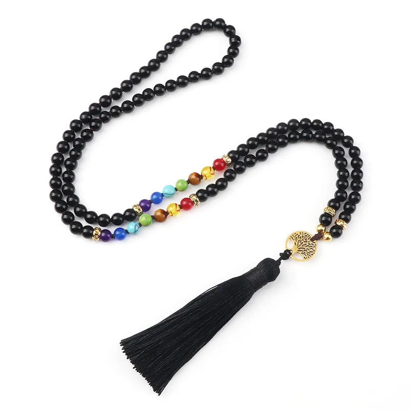 Chakra Purple Agate Japamala-ToShay.org