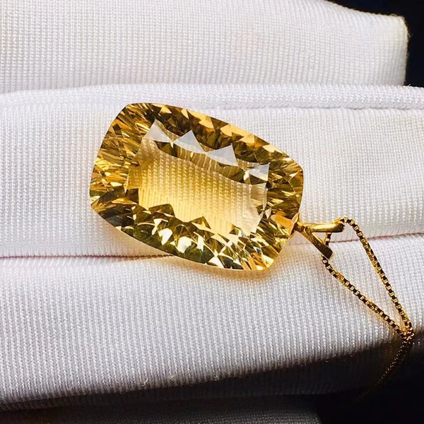 Yellow Citrine Quartz Pendant-ToShay.org