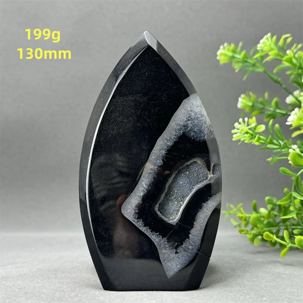 Black Onyx Geode Torch-ToShay.org