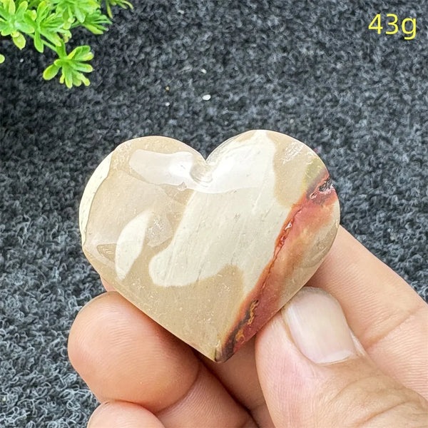 Yellow Moritzite Stone Heart-ToShay.org