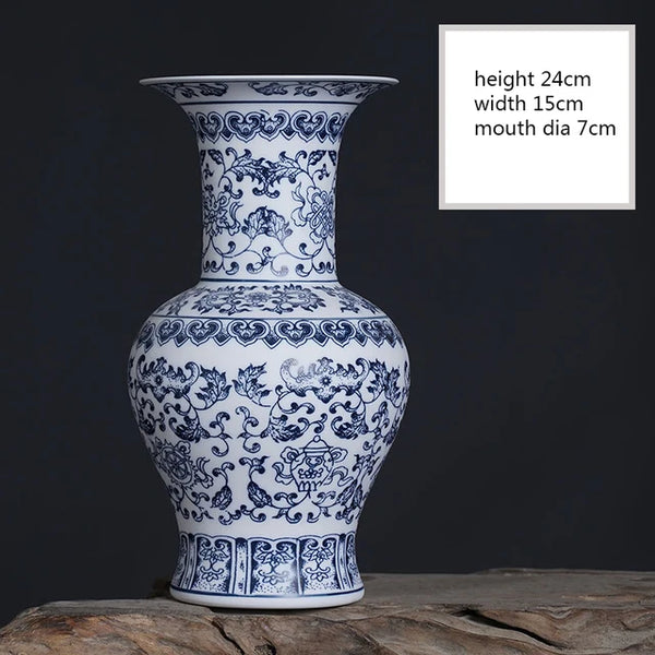 Blue White Ceramic Vase-ToShay.org