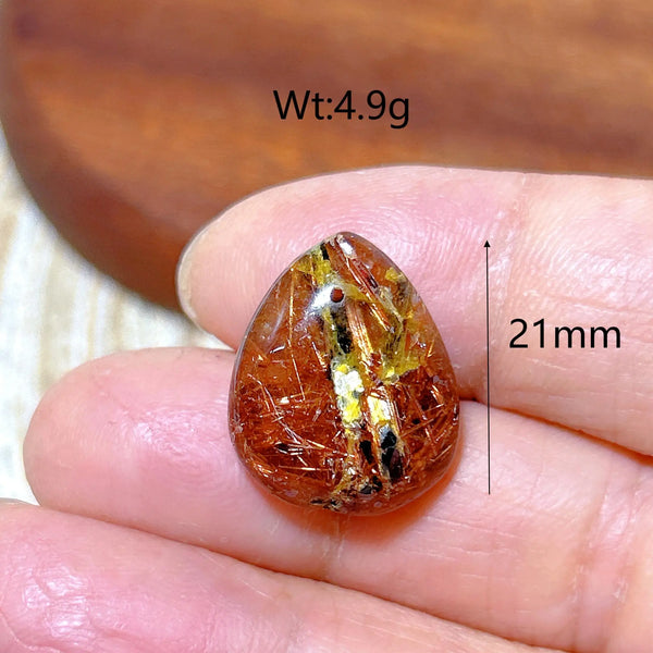 Gold Rutile Quartz Pendant-ToShay.org
